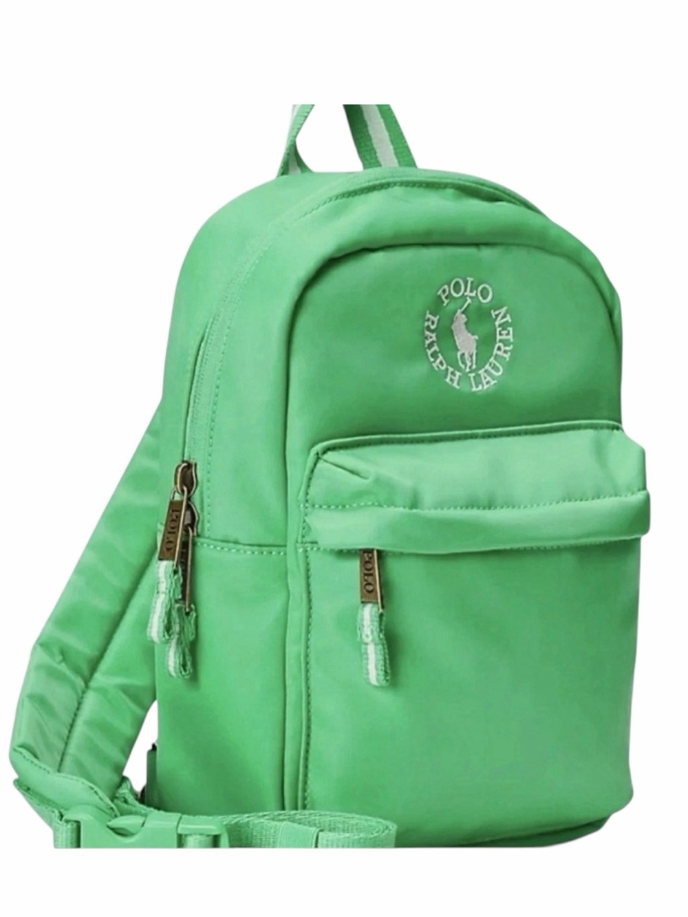 Polo Ralph Lauren Sling Crossbody Plato Forest Green w/ White Embroidered Logo